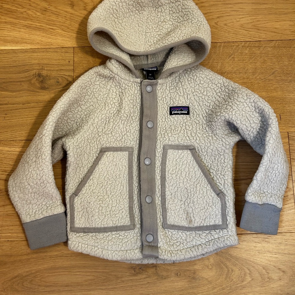 Patagonia Kids' Cream Sherpa Hoodie